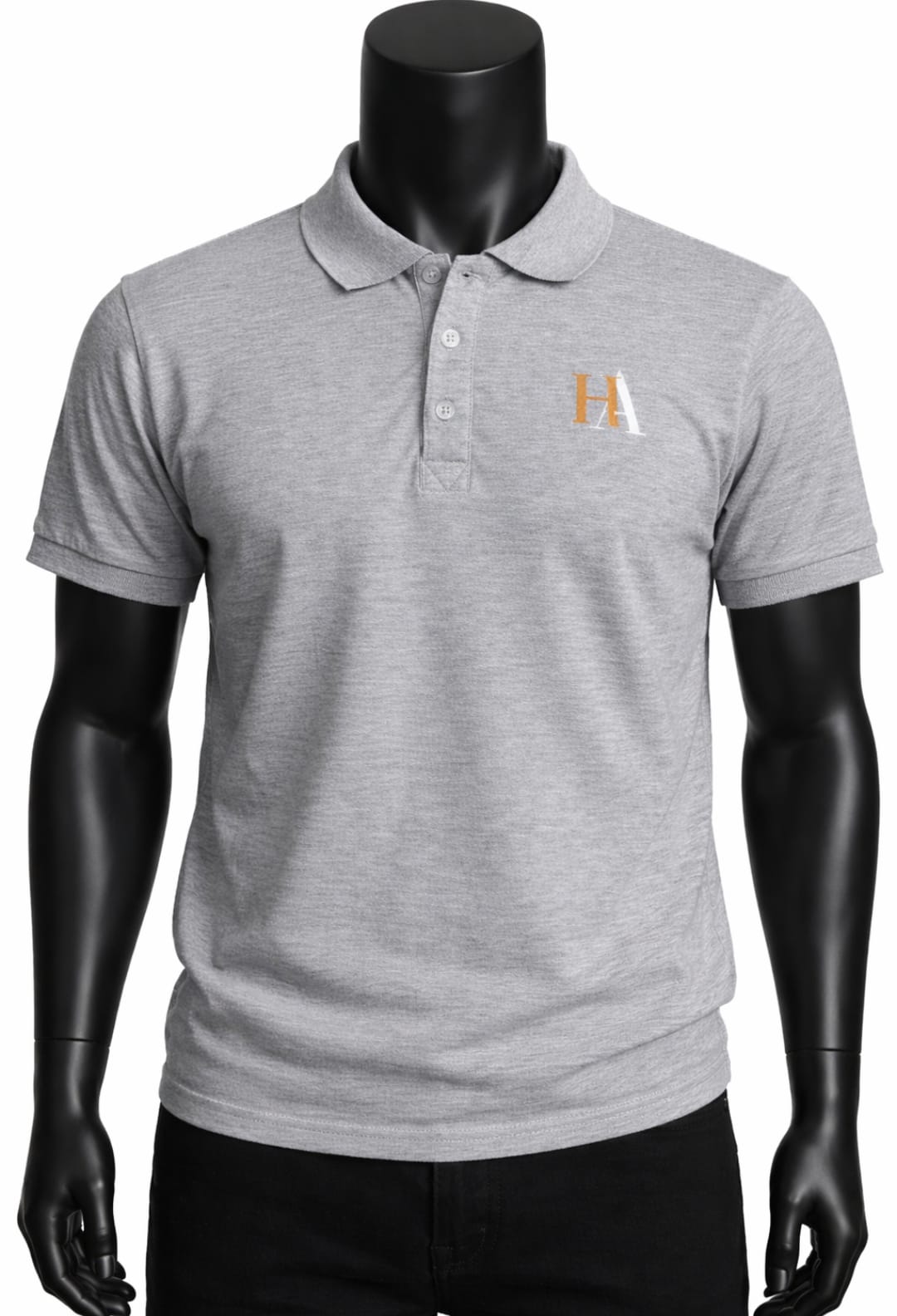 Classic Grey Polo Shirt with  HA Logo